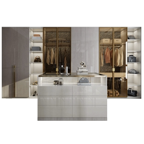 Haolaike customized wardrobe sliding door integral furniture walk-in cloakroom combination cabinet whole house customized gold
