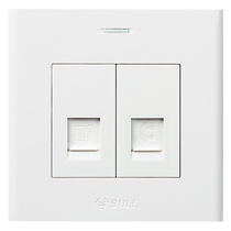 Bull 86 surface-mounted telephone computer network panel dual-port socket network cable telephone line panel network plug network port seat