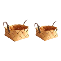 Kawashimaya fruit basket rattan storage basket woven basket storage basket bread basket desktop snack basket picnic basket
