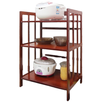 Nanzhu oven living room pots and supplies solid wood storage rack