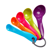 Smart Life 5-piece set with scale salt spoon gram spoon milk powder seasoning spoon baking cake 1 complete set of measuring spoons