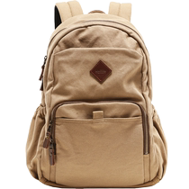 Yue Gu Canvas Bag Backpack Mens Bag Computer Backpack Outdoor Leisure Simple Travel Mountaineering Bag Hiking Backpack