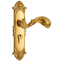 Greenland European classic room door lock brass antique indoor silent door lock villa bedroom study lock