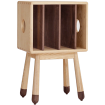 Children in zebra Magazine Shelf Solid Wood Storage Cabinet Bookcase Side Cabinet White Wax Black Walnut Wood Original Furniture