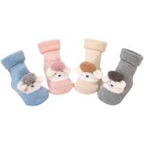 Baby floor socks baby non-slip soft bottom shoes and socks indoor toddler socks sets boys socks shoes girls children autumn and winter