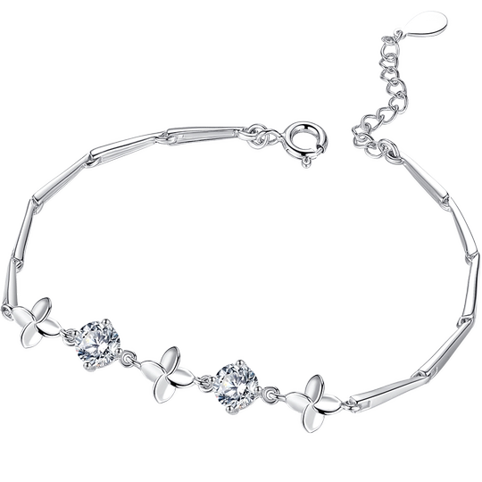 卡蒂罗四叶草手链女生925银轻奢小众设计精致简约生日礼物送女友