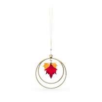 (520 gift) Swarovski Garden Tales red leaf shape pendant new Chinese style Chinese style