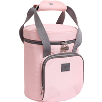 Lunch box Insulated Barrel Bag Round Lunch Box Bag Students Lunchbox Meal Barrel Insulated Bag With Rice Handbag Dinner Bag