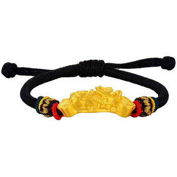 Chinese pure gold lucky pixiu bracelet couple