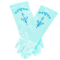 Frozen Elsa Princess Gloves Childrens Autumn and Winter Womens Thin Crown Magic Wand Necklace Jewelry Set