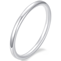 CRD Pt950 bague en platine bague de couple en platine lisse hommes et femmes anneau de queue uni peut être utilisé comme pendentif