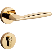 Yagu Nordic modern door lock solid wood split door light luxury simple golden silent door lock indoor bedroom door lock