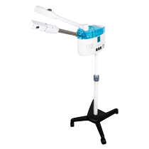 Golden rice facial steamer hot and cold spray machine beauty instrument hot and cold dual spray nano hydration instrument beauty salon vertical double tube type