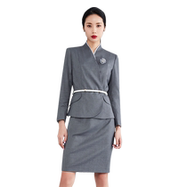 Stewardess style high-end professional temperament goddess style suit suit temperament manager hotel welcome sales department work clothes