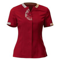Donor clothing catering hot pot restaurant Chinese style restaurant waiter work clothes female hotel suit summer short-sleeved