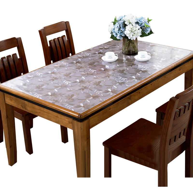 Transparent plastic anti-scalding crystal panel thickened tea table mat