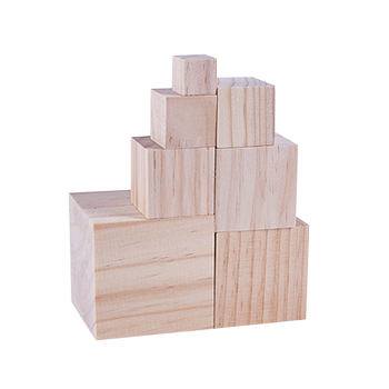 Colorful red wood building blocks