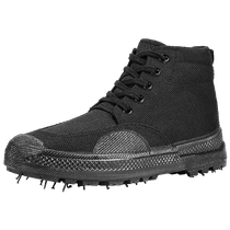 Jiefang shoes mens high-top wear-resistant labor protection shoes canvas rubber shoes construction site work shoes anti-puncture labor shoes training shoes for men