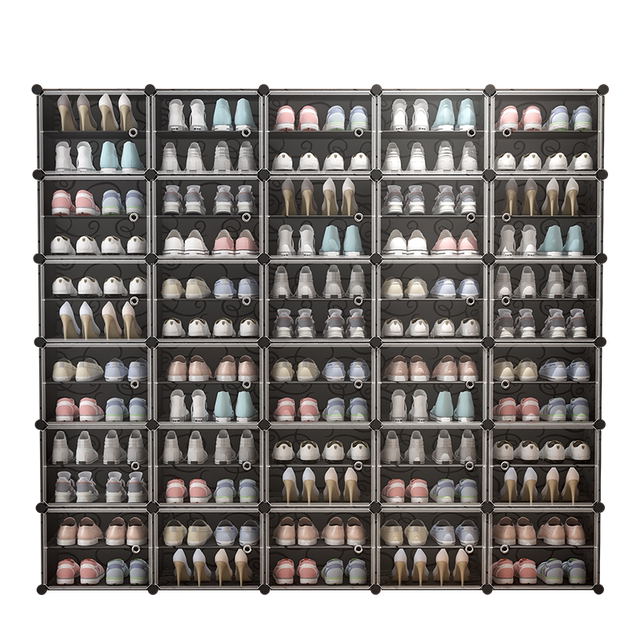 Simple shoe cabinet large capacity household storage artifact shoe rack