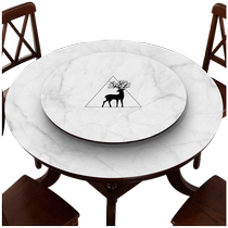Round table table mat thick PVC household waterproof oil-proof anti-scalding no-wash coffee table cloth TV cabinet tablecloth dining table mat Chinese style