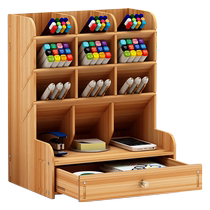 Handbook tape storage box tape student wooden color paint pen box multi-functional pen holder stationery drawer art student