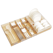 Taipu kitchen drawer organizer partition storage partition box compartment household classification tableware cosmetics office