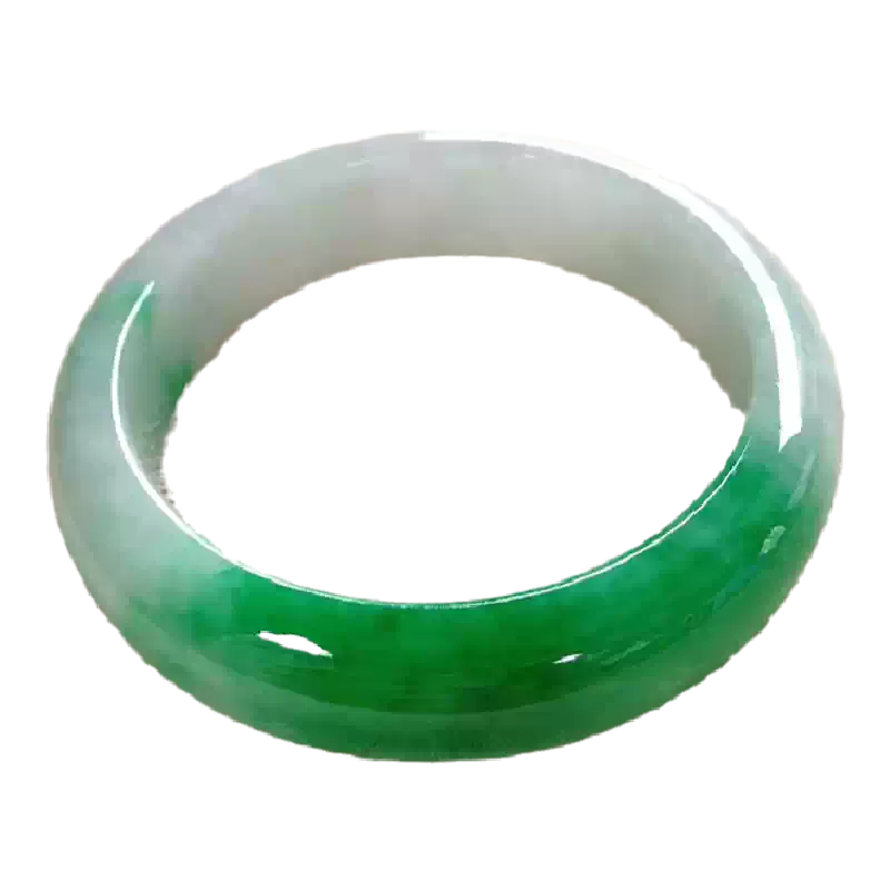 翡翠バングル　ヒスイ　飄花バングル　氷種翡翠バングル　緑色　天然石　アクセサリー 翡翠バングル 氷種翡翠バングル氷種ヒスイ飄花ミャンマー産翡翠天然石