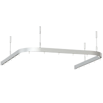 Hospital partition curtain beauty salon U-shaped curved aluminum alloy curtain track curtain accessories partition rod fitting room track
