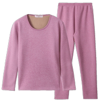 (Clearout sale) Middle-aged and elderly thermal underwear womens plus velvet thickened mothers autumn clothes and autumn pants suit elderly men