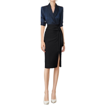 Business wear summer womens fashion shirt suit skirt high-end temperament goddess style ol suit beauty salon front desk work clothes