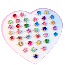 Childrens Ring Princess Cute Little Girl Diamond Cartoon Jewelry Girls Baby Toy Elsa Female Rhinestone Ring