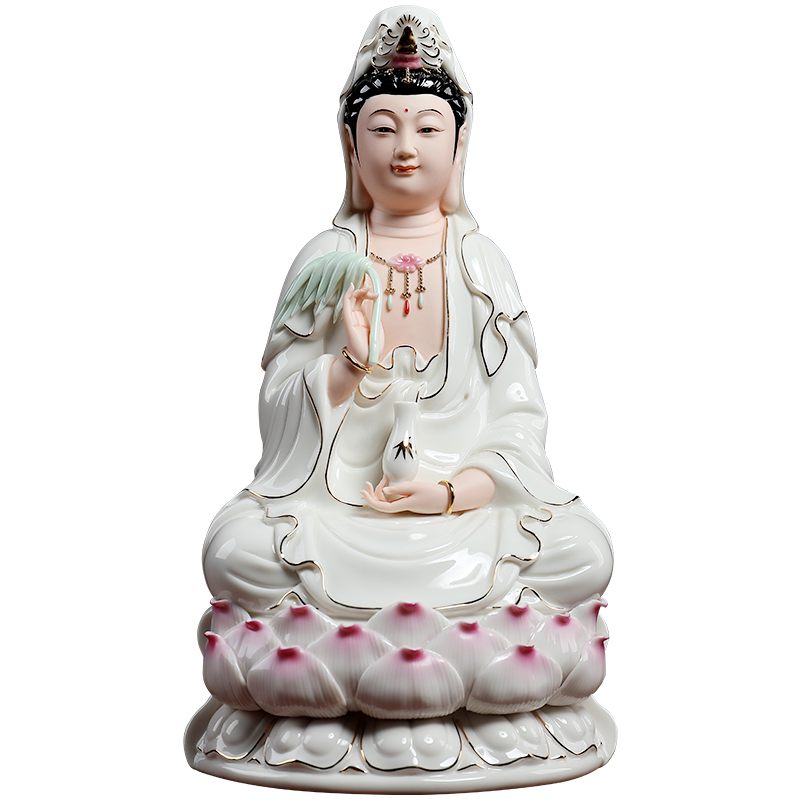 观音菩萨坐像 蓮坐台 紫銅 【公式通販】