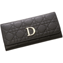 Real leather long style hand holding wallet woman large capacity money clip 2023 new fashion D character soft leather small hand bag to put mobile phone