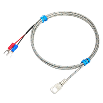 K-type patch surface end-face thermocouple cold-pressed nose probe Pt100 temperature sensor round hole temperature probe
