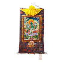 Tibetan Village Green Tara Thangka Pendant Hanging Painting Tibetan Handmade Imitation Hand-painted Nepalese Cotton Cloth Mounted Mineral Thangka