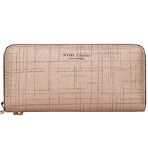 Pierre Cardin Womens Clutch Genuine Leather Wallet Womens Zipper Long Handbag 2024 New Fashion Cowhide Womens Bag