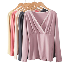 Mengmi Autumn and Winter Maternity Autumn Clothes and Autumn Pants Set Pure Cotton Pregnancy and Postpartum Spring and Autumn Warm Nursing Underwear