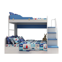 Sophia bunk bed high and low bunk bed double bunk bed wooden bed small apartment multifunctional combination