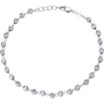 Chinese Valentines Day gift for girlfriend Chow Sang Sang Pt950 platinum car bead bracelet platinum bracelet for women 77314B