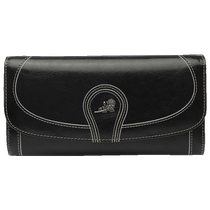 Genuine leather wallet womens long yellow 2024 new pure cowhide folding large capacity wallet for mobile phone small clutch