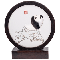 Original handmade Sichuan embroidery table screen丨Chinese style double-sided embroidery embroidery ornaments Sichuan Panda special gifts for foreigners