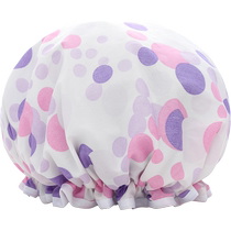 Bath Cap Woman Waterproof Bath Double Layer Thickening Cap Shower Woman LOVE GIRL GIRL BATH HEADGEAR KITCHEN SLEEVE HAT
