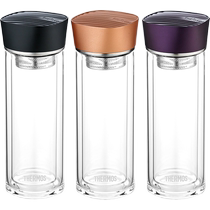 Thermos heat-resistant glass double-layer transparent insulated portable tea filter tea cup TCGB-300