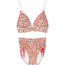 Embry femmes imprimé Triangle coupe maillot de bain fendu Sexy Bikini Spa maillot de bain deux pièces ensemble ES00102