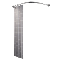 Curved shower curtain rod telescopic punch-free bathroom toilet shower L-shaped U-shaped corner fan-shaped corner partition curtain