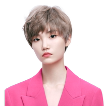 Rebecca wig for women with oblique bangs short straight hair fluffy natural fashionable unisex and capable Douyin internet celebrity same style headgear