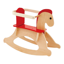 Hape childrens solid wood rocking horse baby rocking horse 1-3 years old baby toy riding horse first birthday gift