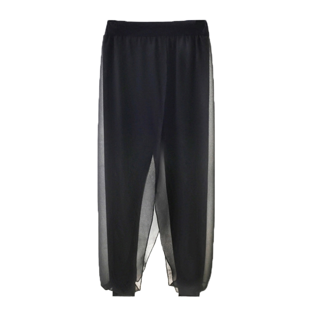 Spring and summer thin loose chiffon small feet mesh harem pants