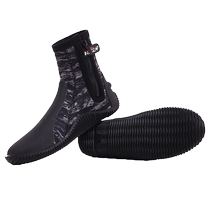 Дайвинг-ботинки High help sing boots Men and women Anti-slip Anti-slip 3 thickened 5mm Wed Water Anadromous Rush