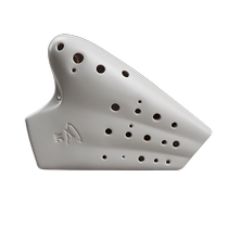 Fengya Ocarina three-tube composite tube matte white gray-burnt alto C-key ocarina professional performance grade 3-tube AC ​​key